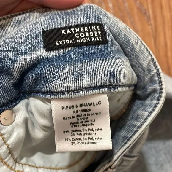 Veronica Beard Katherine Corset extra high rise skinny jeans 28 - Picture 9 of 13